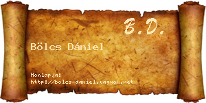 Bölcs Dániel névjegykártya